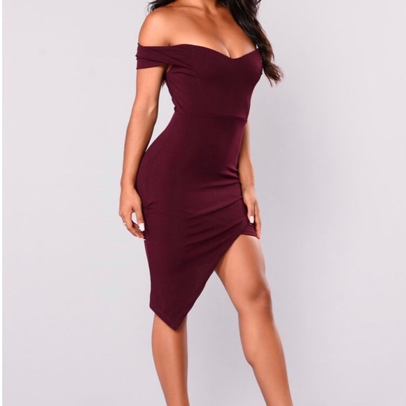 fashion nova plum dress
